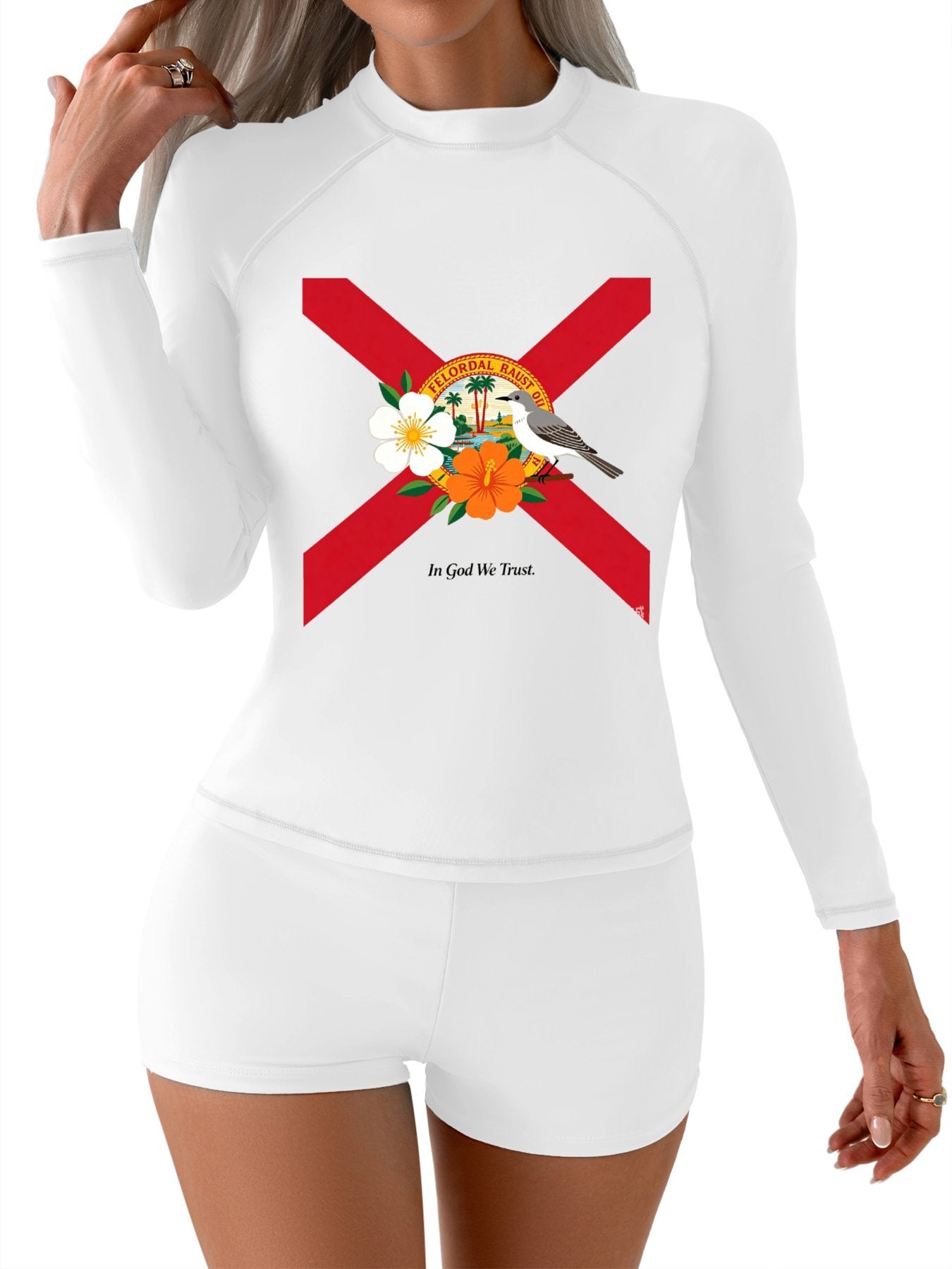 Printed Surf Wear Set, USA 250th. State Pride Graphic Customize Comfort Stretchy Bathing Suit for Ladies Outdoor Water Sports