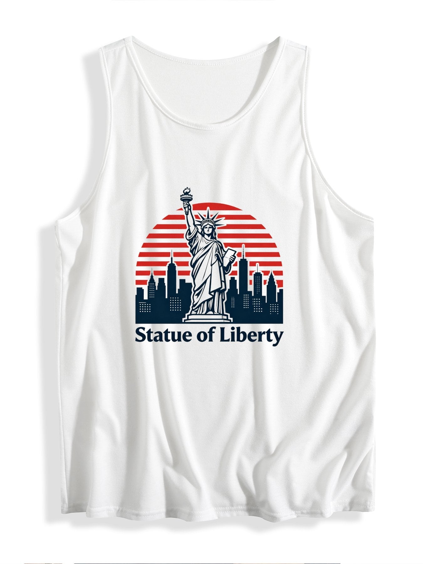 Women's USA 250th. "State of Liberty" Sleeveless T-shirt, Casual Cotton Daily Wear Tank Top