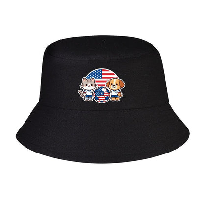 Men Women Custom Bucket Hat, Retro Printed Fisherman Cap, Breathable Sun Hat for Travel & Campin