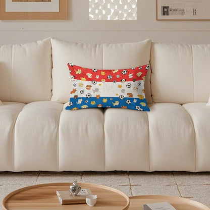12"x20" Golden Velvet Pillowcase , World Cup Graphic Pillowcase with Unique design, Perfect for Bedroom, Dorm and a Nice Gift
