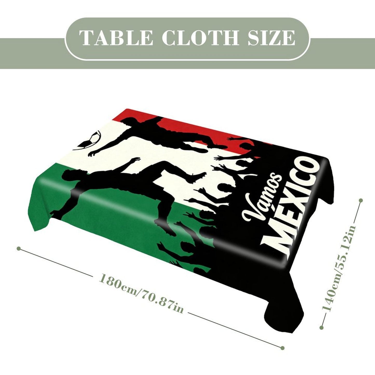 55"×70" Rectangular Straight Edge Tablecloth, Customiz Print Washable Cover for Home & Party