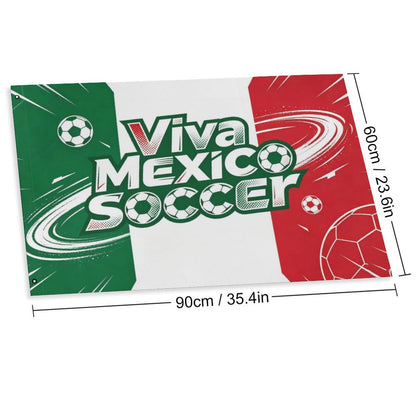 24"x35" Patriotic Flag World Cup 2026 Mexico Graphic Print Weather Resistant Home Yard Decor