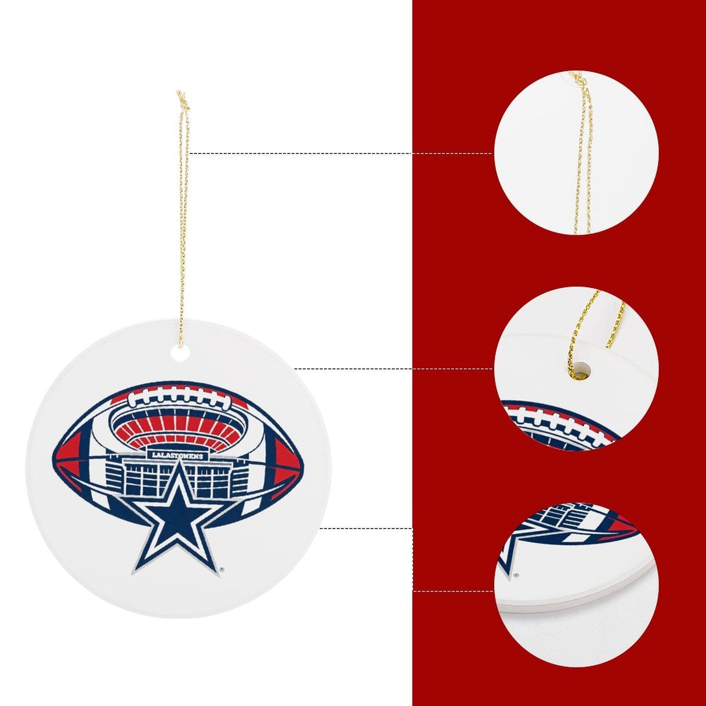 World Cup 2026 Custom Circular Pendant Necklace, One Size Fashion Accessory