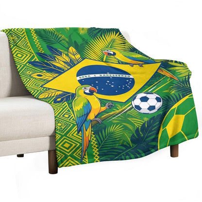 30" x 40" Polyester Blanket World Cup Brazil Graphic Blanket for Sofa & Relaxation