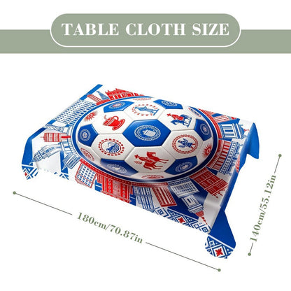 55"×70" Rectangular Straight Edge Tablecloth, Customiz Print Washable Cover for Home & Party