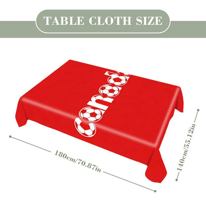 55"×70" Rectangular Straight Edge Tablecloth, Customiz Print Washable Cover for Home & Party