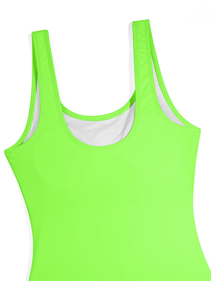 Cute Graphic One Piece Swimsuit for Girls, Perfect Summer Vacation Bathing Suit
