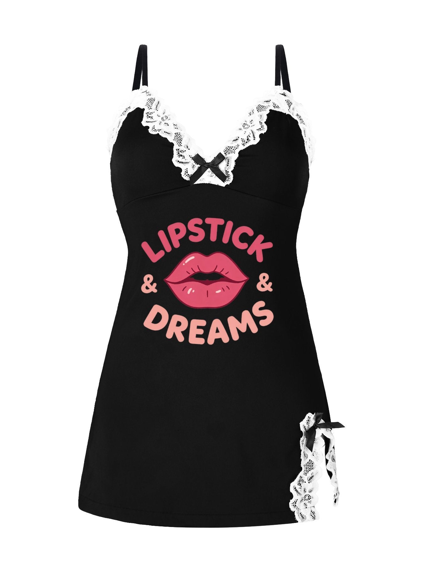Classic Women Nightgown Breathable Sleep Dress Custom Print Casual Nightwear for Daily Use