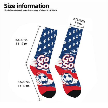 Boys & Girls Full Graphic Printed Socks ,World Cup 2026 USA Graphic, Stretchy Casual Socks for Children
