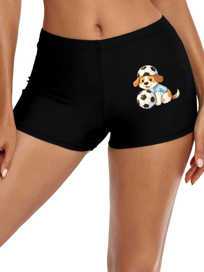 World Cup Argentina Dog Loves Soccer Graphic Boxer Briefs, Soft Stretchy Underwear for Daily Use