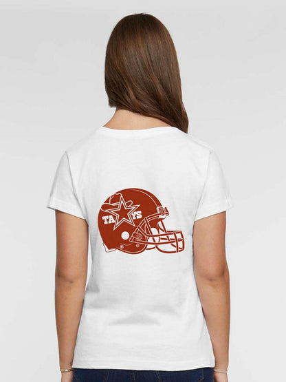 Pure Cotton V-neck Women's World Cup USA Team Graphic T-Shirt, USA Casual Cotton Tee