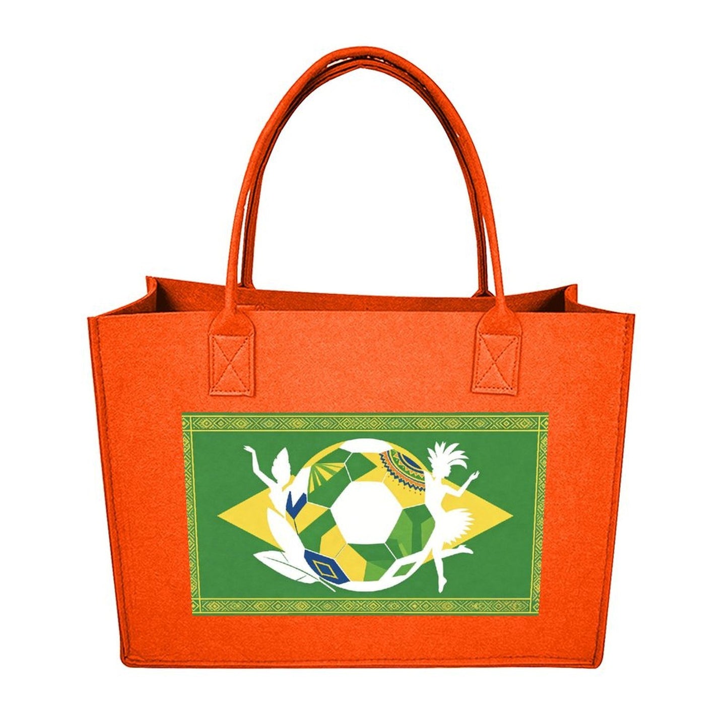 15.7"x11.8"x5.9" Eco-Friendly Felt Reusable Bag, Custom Logo & Pattern Printed Tote Bag, Multi-purpose Grocery & Travel Bag