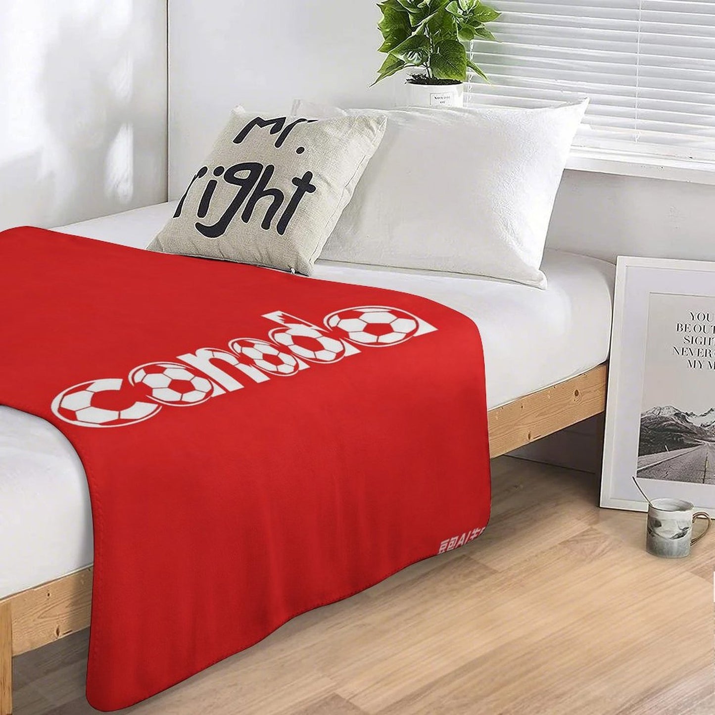 30"x 40" 280gsm Flannel + 220gsm Sherpa Fleece Blanket World Cup Canada  Graphic Blanket, Soft Cover for Daily Use