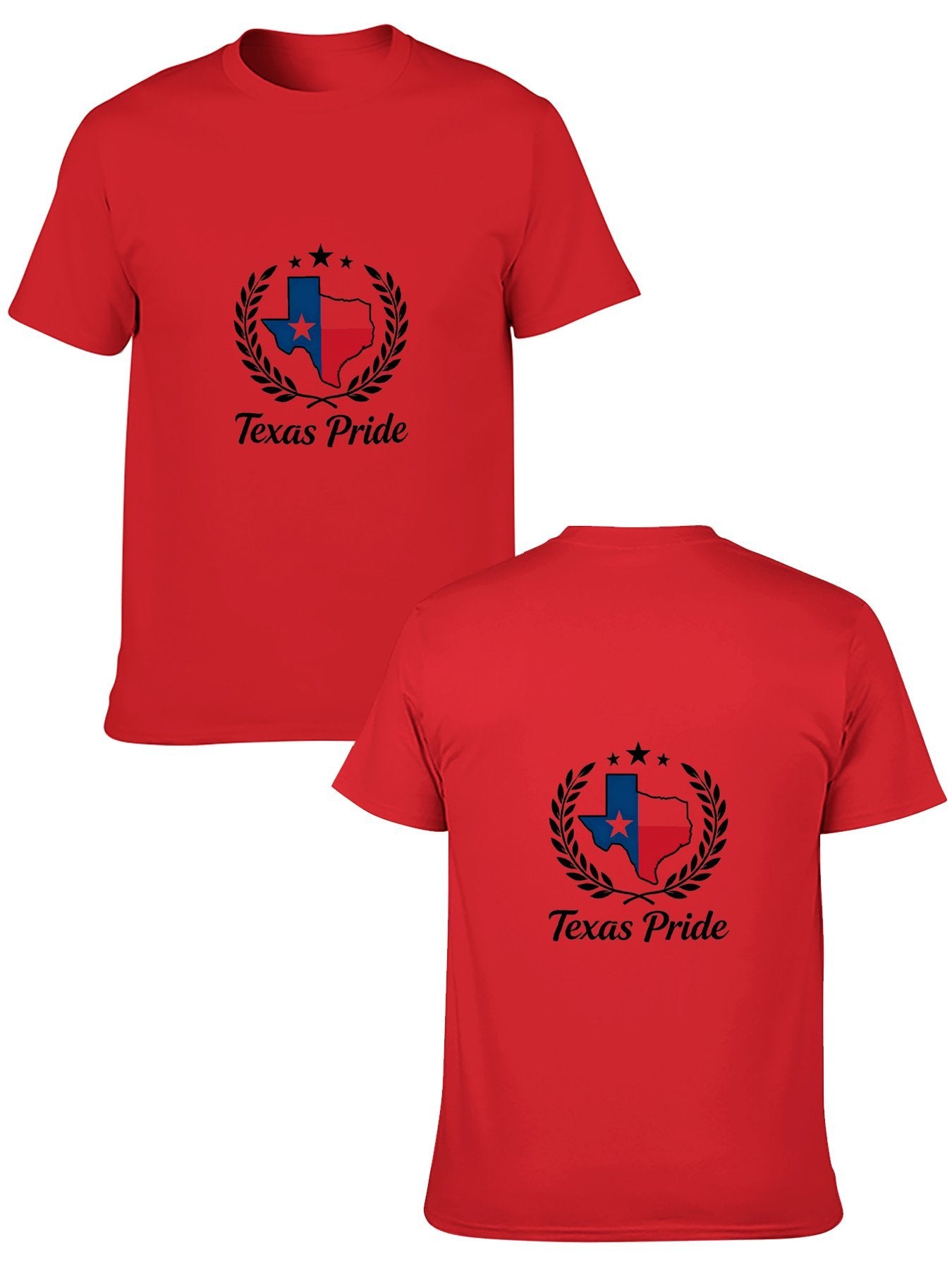 180g Pure Cotton Men's and Women's Texas State Pride Graphic T-Shirt, USA Casual Cotton Tee