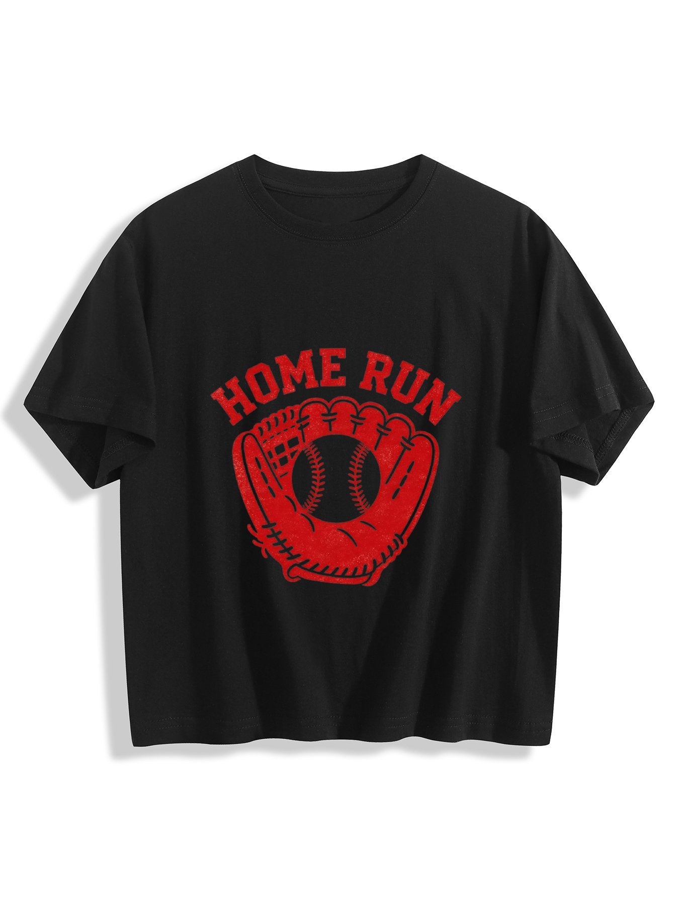 180g Pure Cotton Women's "Home Run" T-Shirt,  Casual Cotton Tee for Daily Wear