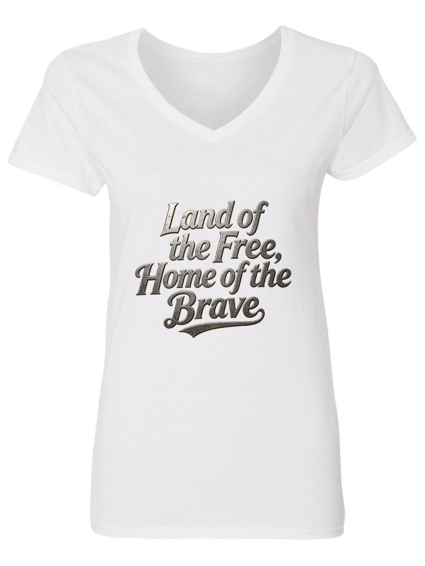 120g Pure Cotton V-neck Women's USA 250th.  Graphic T-Shirt,  Casual Cotton Tee for Daily Wear