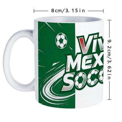 11Oz White Mug World Cup National-Mexico Graphic Coffee Mug, 11oz Ceramic Daily Drink Cup