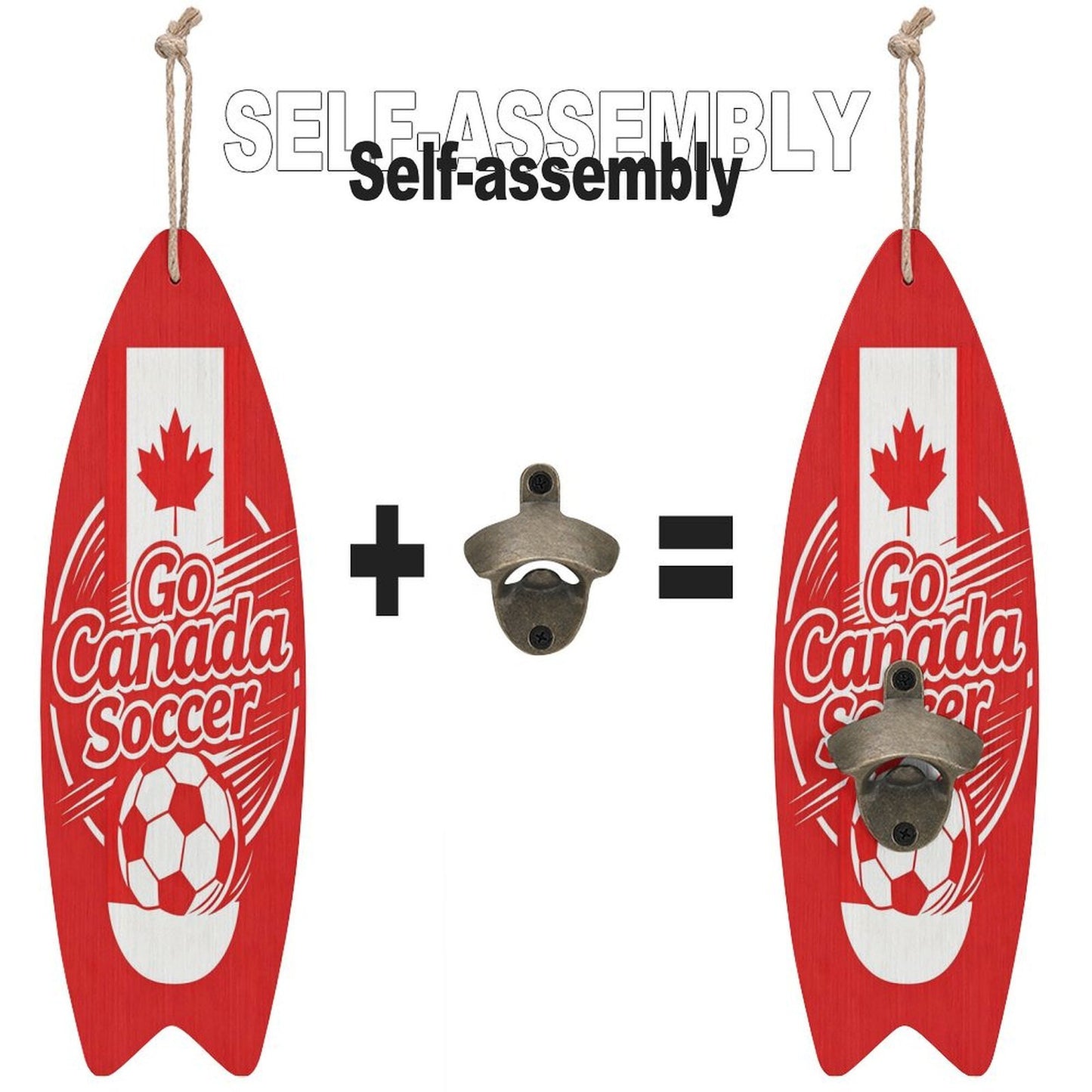 Novelty Surfboard Design Wooden Corkscrew, Portable Bottle Opener for Home & Party