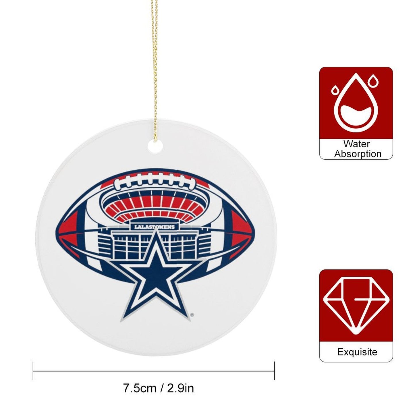 World Cup 2026 Custom Circular Pendant Necklace, One Size Fashion Accessory