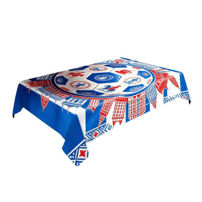 55"×70" Rectangular Straight Edge Tablecloth, Customiz Print Washable Cover for Home & Party