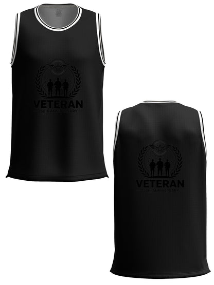Custom Adult Basketball Jersey Personalized Print Basketball Top, USA 250th. Veteran Graphic