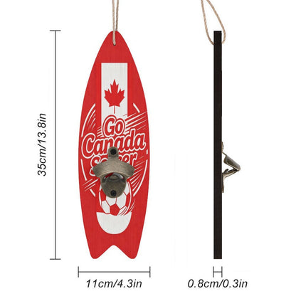 Novelty Surfboard Design Wooden Corkscrew, Portable Bottle Opener for Home & Party