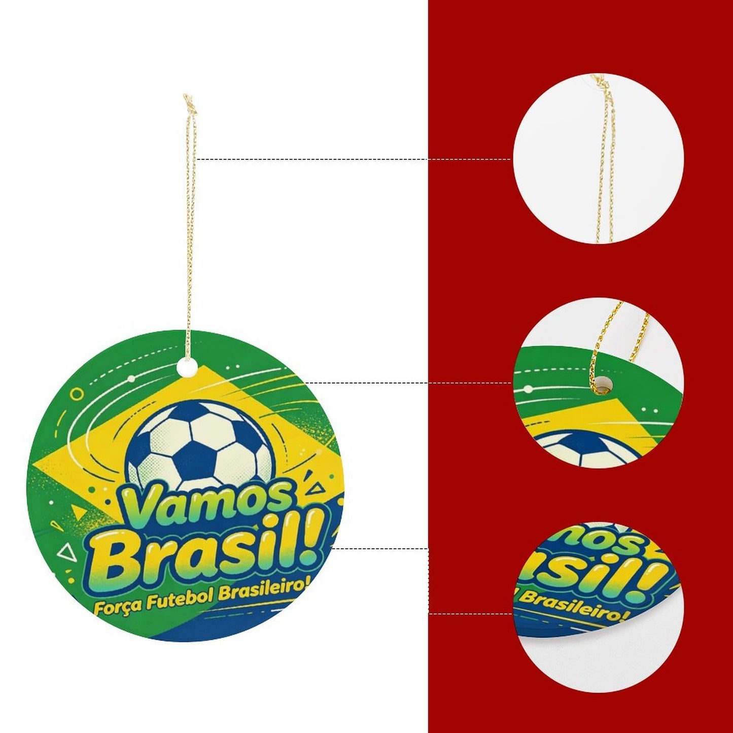 World Cup 2026 Custom Circular Pendant Necklace, One Size Fashion Accessory