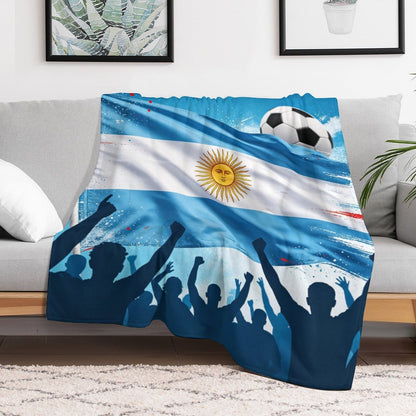 30" x 40" Polyester Blanket World Cup "Vamos Argentina" Graphic Blanket for Sofa & Relaxation
