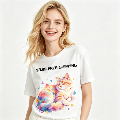 9.99$ Free Shipping Women's Graphic T-Shirt Casual Printed Short Sleeve Tee Free Shipping USA