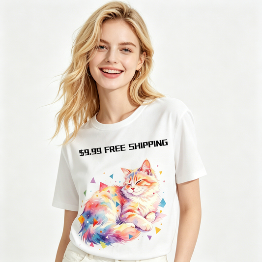 9.99$ Free Shipping Women's Graphic T-Shirt Casual Printed Short Sleeve Tee Free Shipping USA