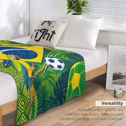 30" x 40" Polyester Blanket World Cup Brazil Graphic Blanket for Sofa & Relaxation