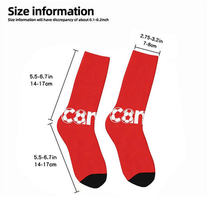Boys & Girls Full Graphic Printed Socks ,World Cup 2026 Canada Graphic, Stretchy Casual Socks for Children