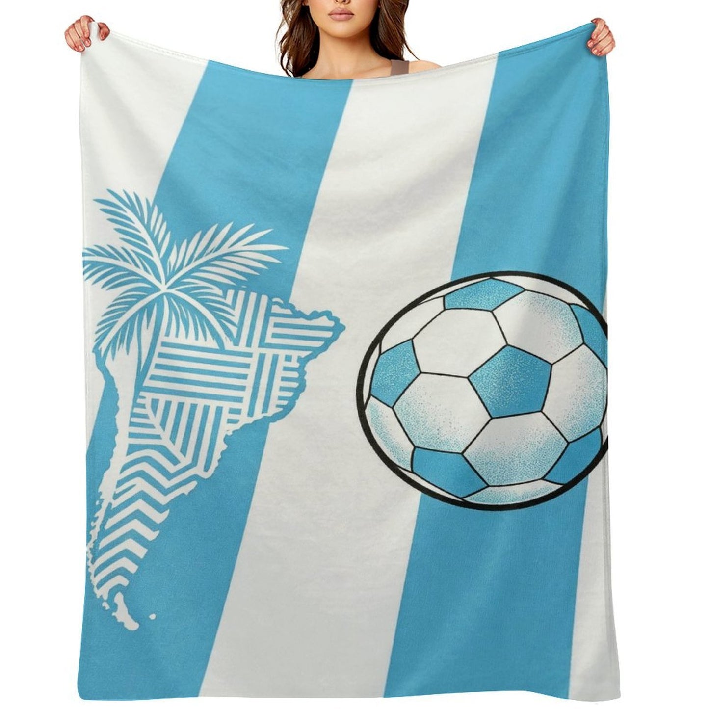 30" x 40" Polyester Blanket World Cup  Argentina Graphic Blanket for Sofa & Relaxation