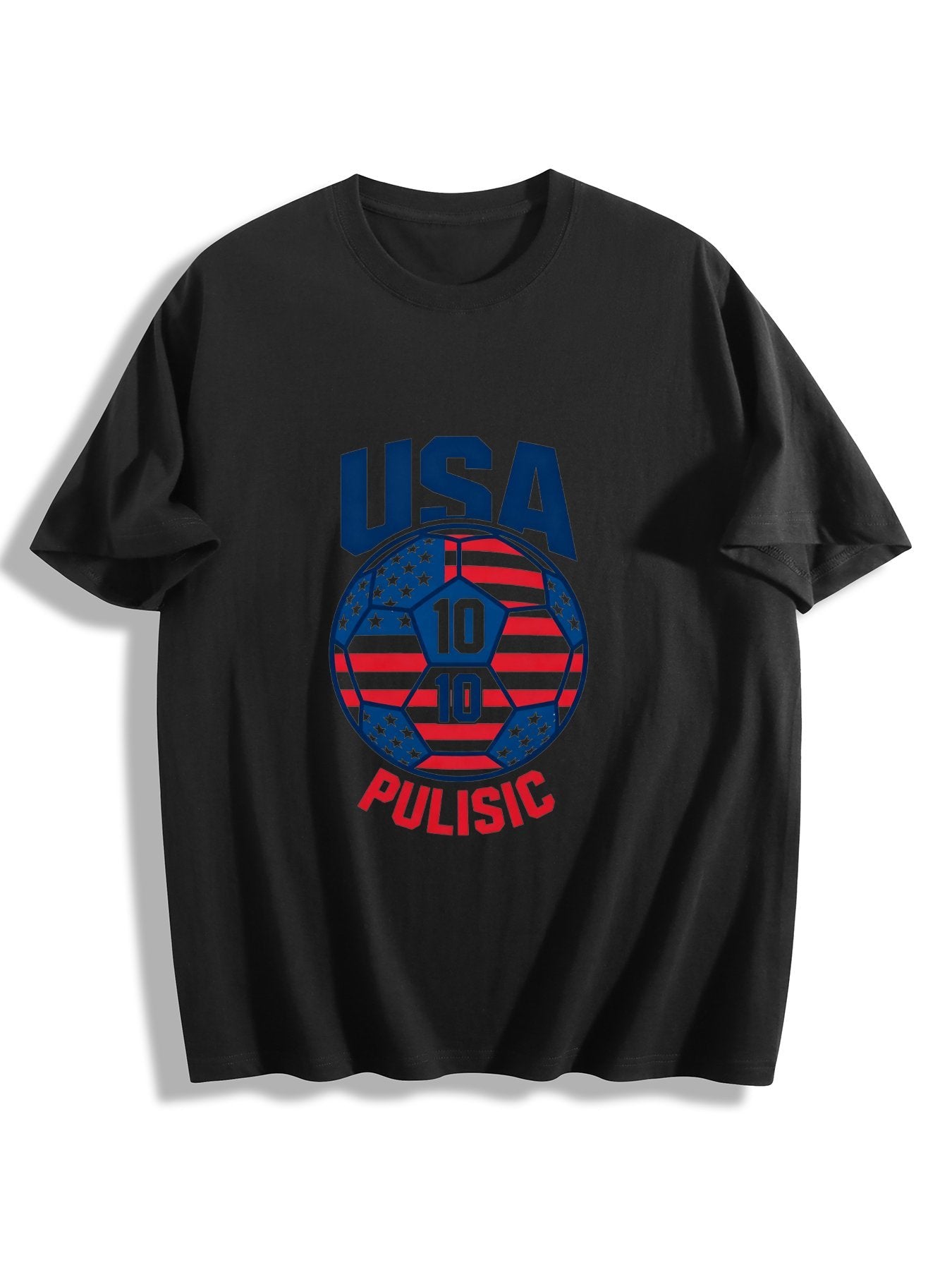 180g Pure Cotton Women's  World Cup "Pulisic" Graphic T-Shirt, USA Casual Cotton Tee