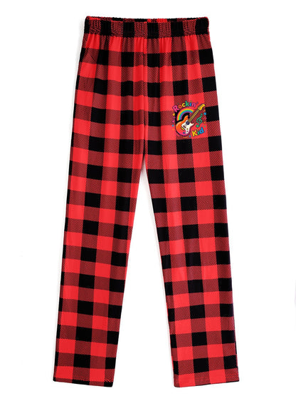 Adult's "Rock N Roll" Graphic Home Pants, Ultra Soft Lounge Wear for Home & Relax